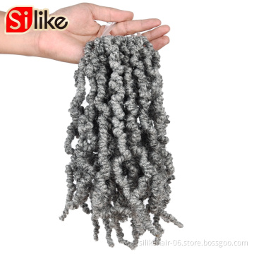 2X BOMB TWIST 10"Hair Pre-twisted Passion Twist Hair Fluffy Spring Twist Hair Synthetic Pre Looped bomb Crochet braid hair